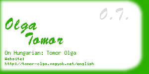 olga tomor business card